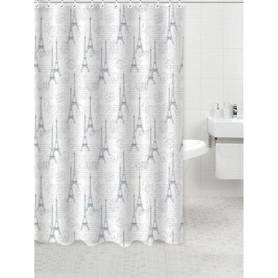 Shower Curtain with Hooks Included