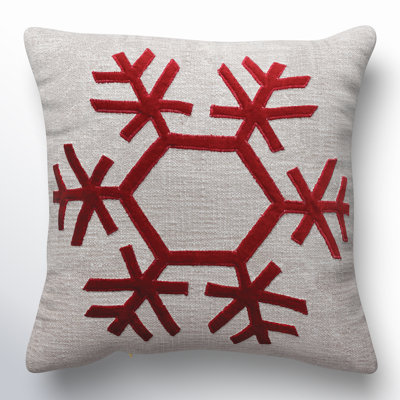 Barton Embroidered Cotton Throw Pillow