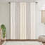 Rideau 50 x 108 po en coton avec rayures et doublure en chenille - 1 pièce
