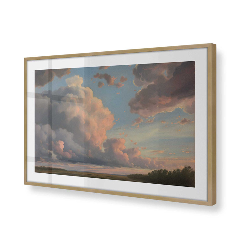 «Peaceful Dusk Cloudscape», H 12,25 po x l 15,25 po, Or brossé