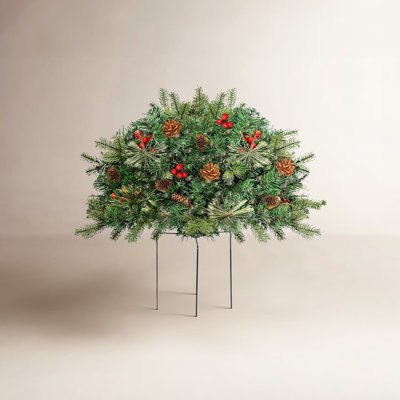 Red Frosted Pre-Lit Christmas Tree