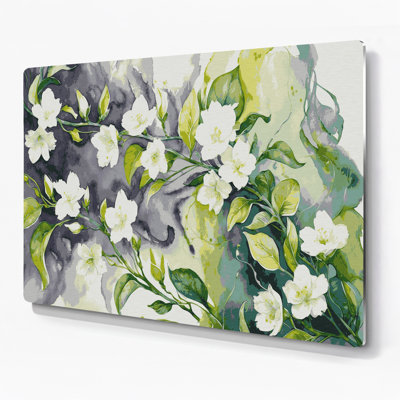 Art mural en métal Botanical Jasmine
