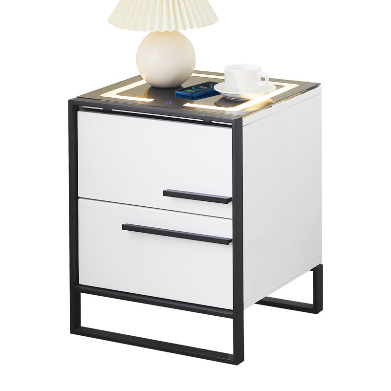 Akmini 40cm W Manufactured Wood Bedside Table