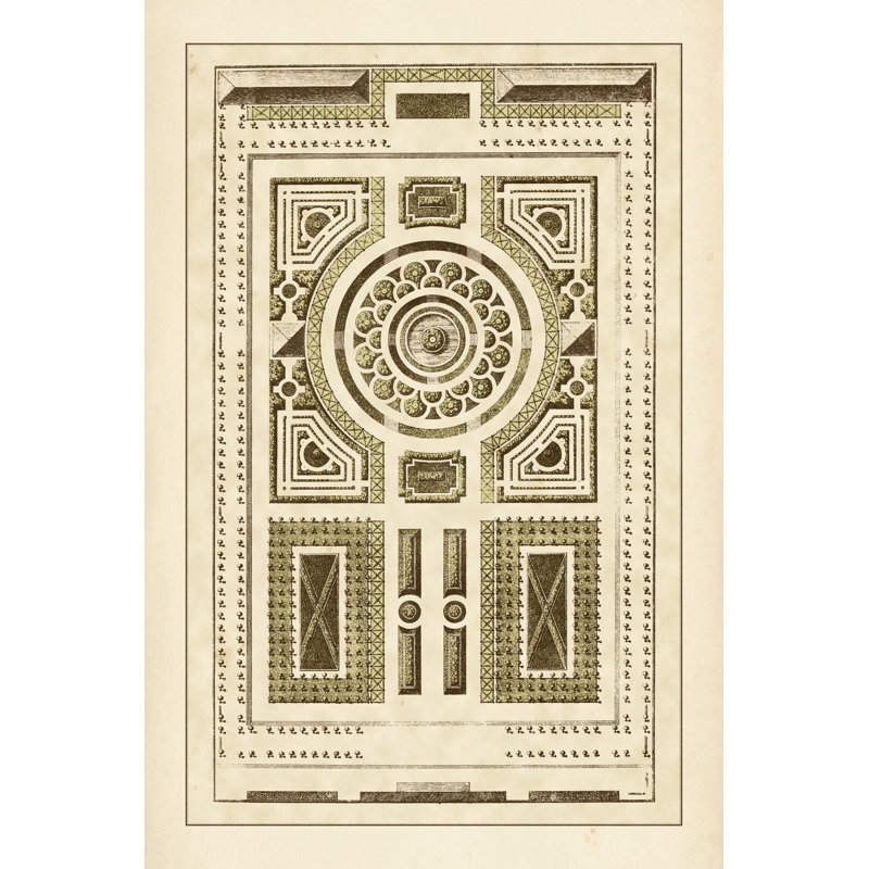 Garden Maze V by J.F. Blondel - Wrapped Canvas Print, 46cm H x 30cm W
