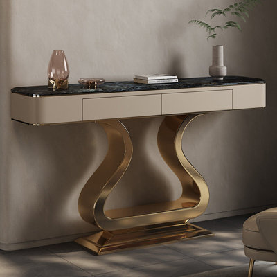 Italian style metal console table.