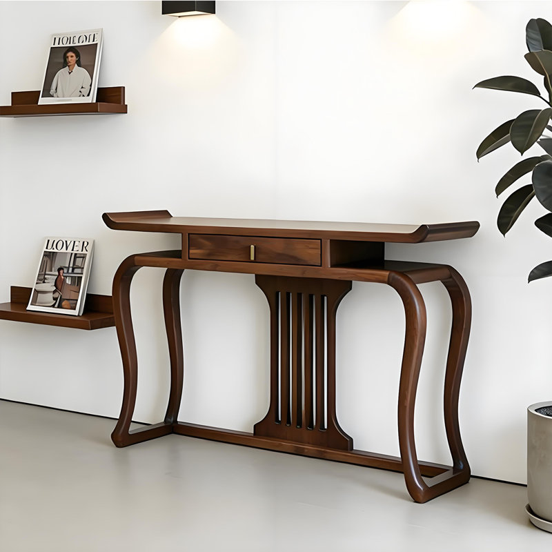 New Chinese-style solid wood console table, 35.4" H x 55" W x 15.7" D