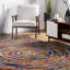 Tapis bleu / rose / jaune Padma-37576715