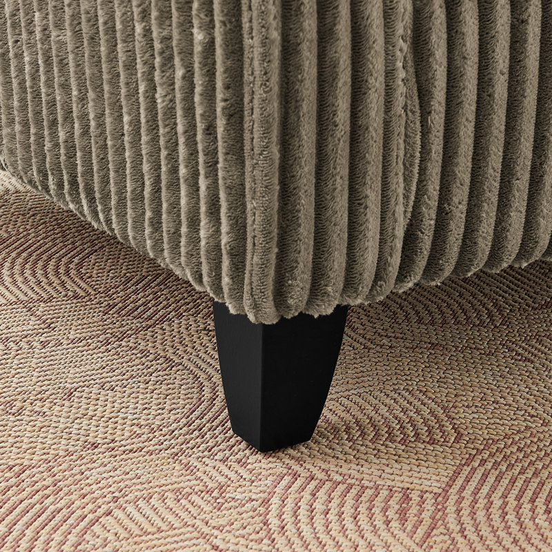 Chaise paresseuse brune en velours côtelé avec une bonne résilience, confortable pour la distribution de longues séances de lecture,