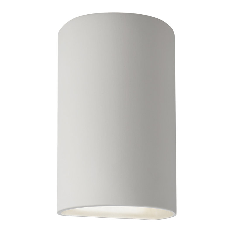 Applique murale 1 lumière Pacursa, H 9,5 po x l 5,75 po x P 4,5 po, Bisque, DEL intégrées