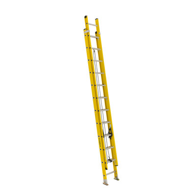 Ajea 24 ft. Fiberglass Extension Ladder with 300 lbs. Load Capacity Type IA Duty Rating