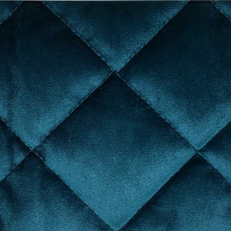 Coussin décoratif classique en velours matelassé de couleur unie 12 pi x 16 po, Bleu sarcelle