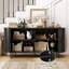 Buffet en bois Jamyia avec 2 portes et tablettes réglables -611288077-628337107