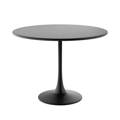 Liev Bistro 39" Round Dining Table for Indoors or Outdoors with Steel Top and Pedestal Base