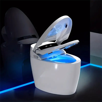 Smart Toilet With Heated Seat And Night Light, Tankless Toilets For Bathroom, Modern One Piece Toilet Standard Comfort Height Toilet With Auto Flush, Auto Open Close Lid/Seat,Slow Close
