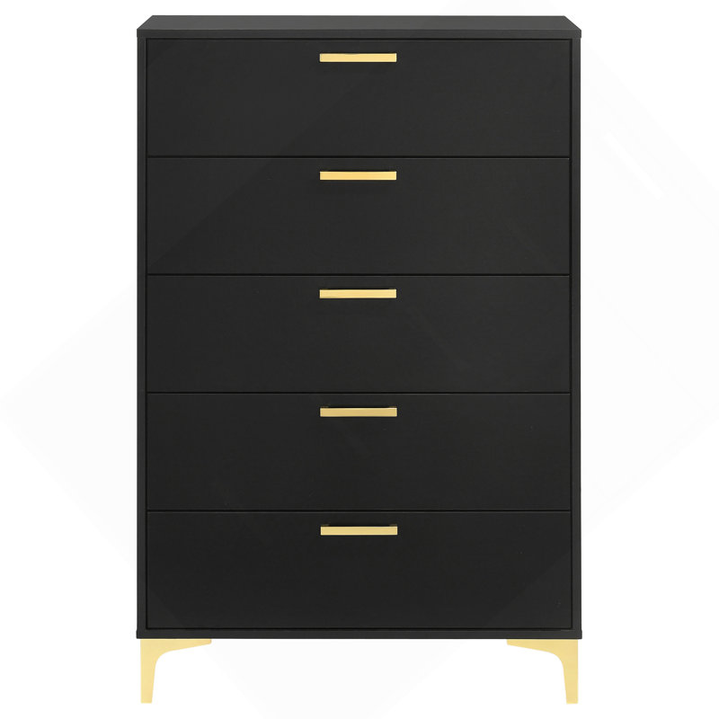 Commode rectangulaire 5 tiroirs Lexie