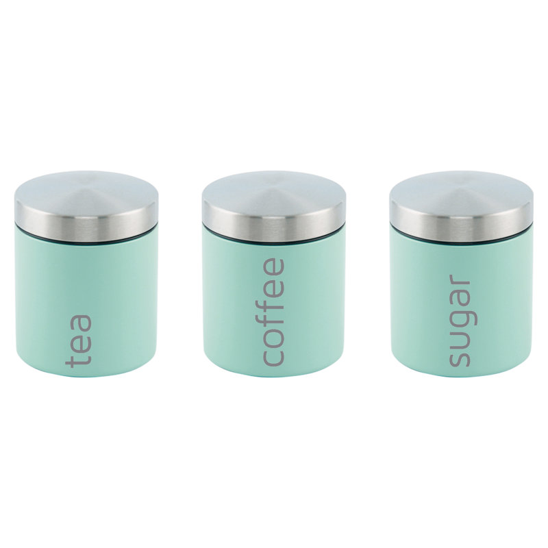 Dainty Metal Jar - Set of 3, Green