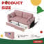 Modern Wood Frame Sofa With Usb Charging, Storage & Cup Holder For Living Room-1805771077