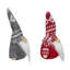 Ensemble de 2 décorations de Noël suspendues grises et rouges Santa Gnome 4 po