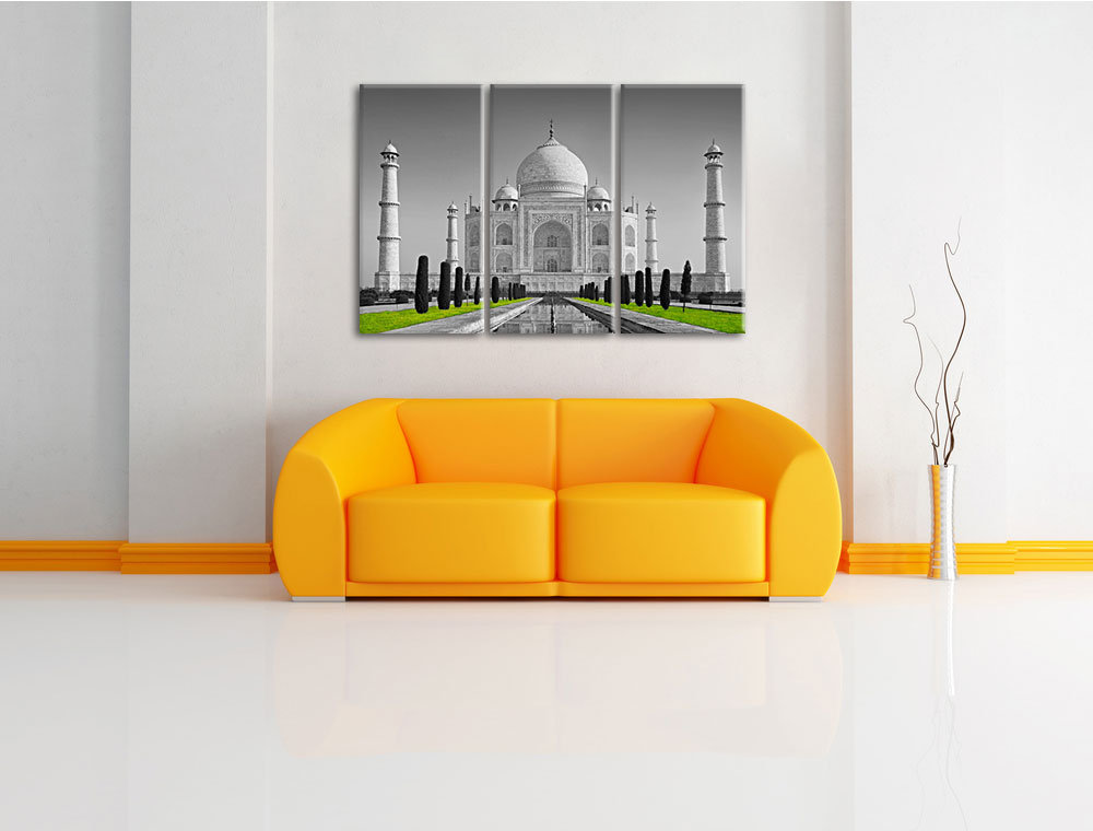 3-tlg. Leinwandbilder-Set „Eindrucksvoller Taj Mahal“, Fotodruck 