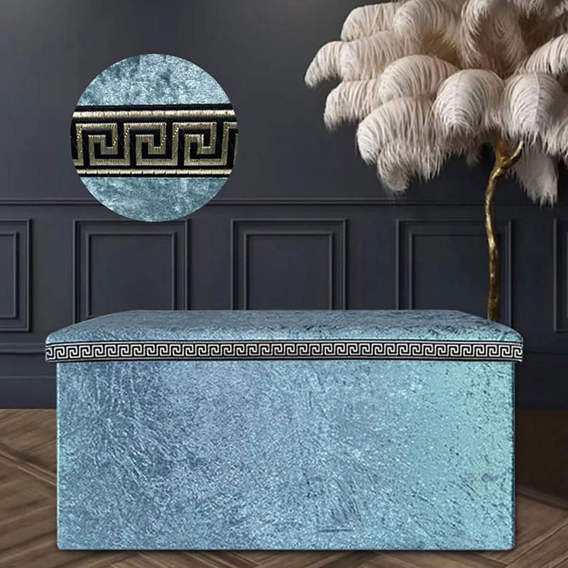 Upholstered Bench, Teal