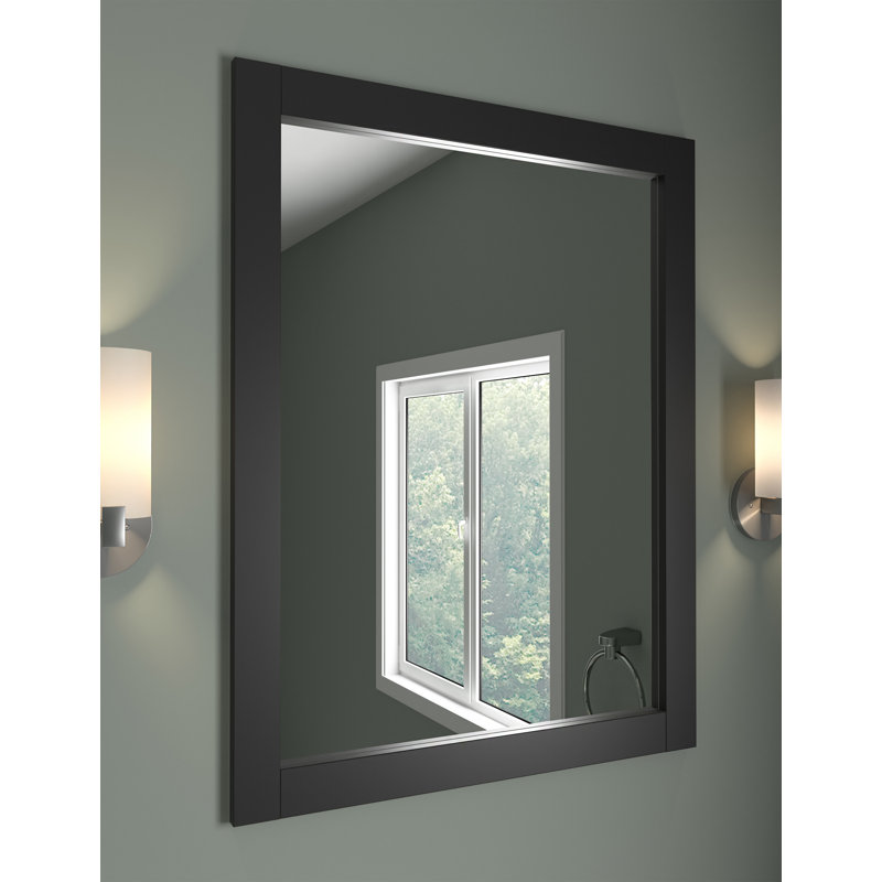 Akhari Wood Wall Mirror, 30" x 24.02", Espresso