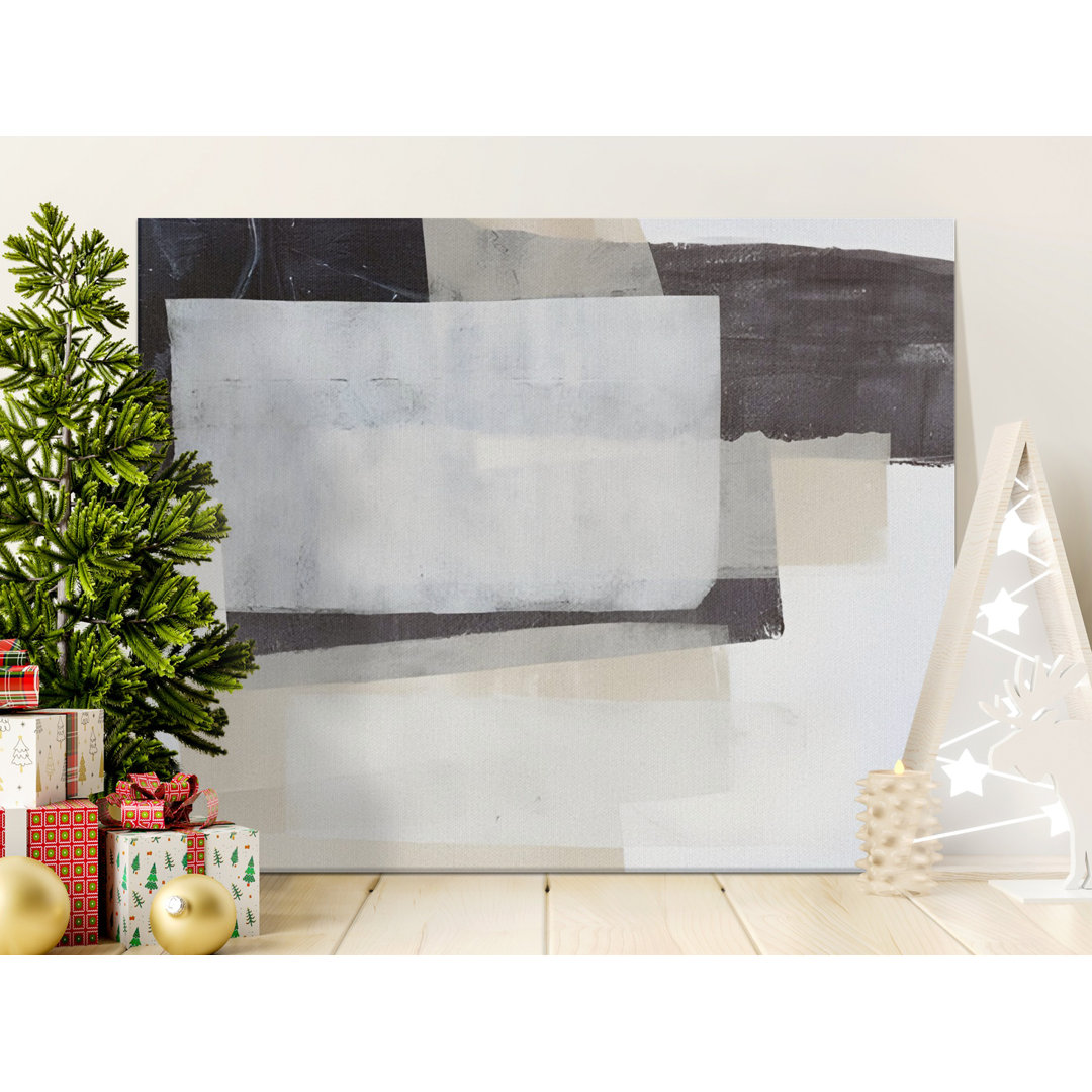 Neutral Abstract Layered Canvas Wall Art, Modern Minimalist Home Decor Print, Japandi Aesthetic Contemporary Art Gift