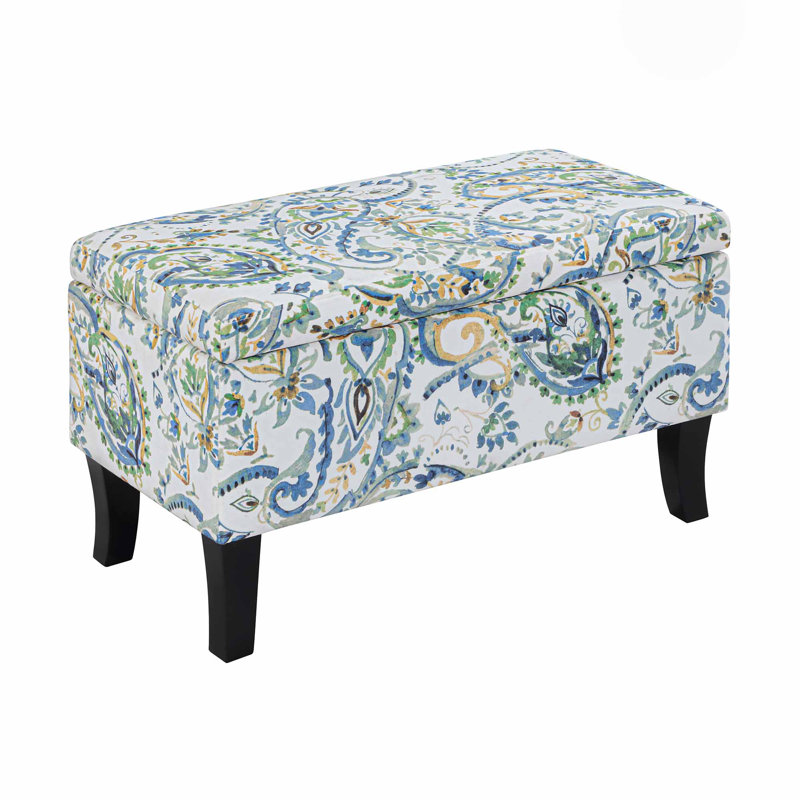 Tarrin Upholstered Ottoman, Paisley