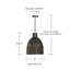 Luminaire suspendu 1 lumière à une cloche
