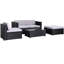 Eveanna Metal 4 - Piece Sofa Set with Cushions-1861502031-1861537344