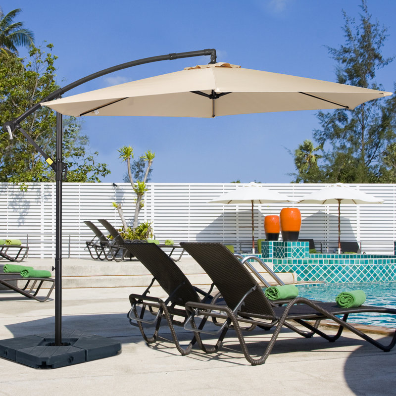 Ersheen 120'' Cantilever Umbrella, Beige