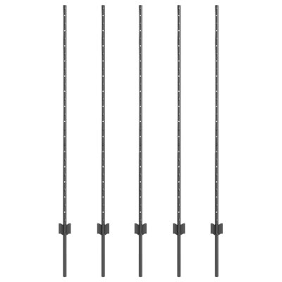 Vidaxl Fence Posts 10 Pcs U-Channel Galvanised Steel