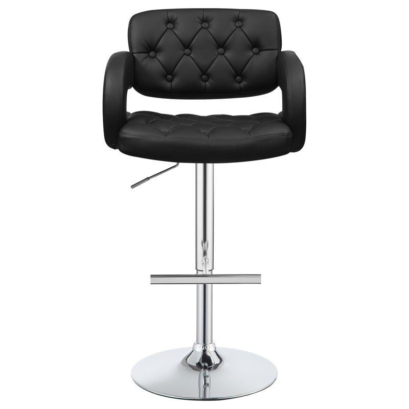 Tabouret de bar réglable noir et chrome