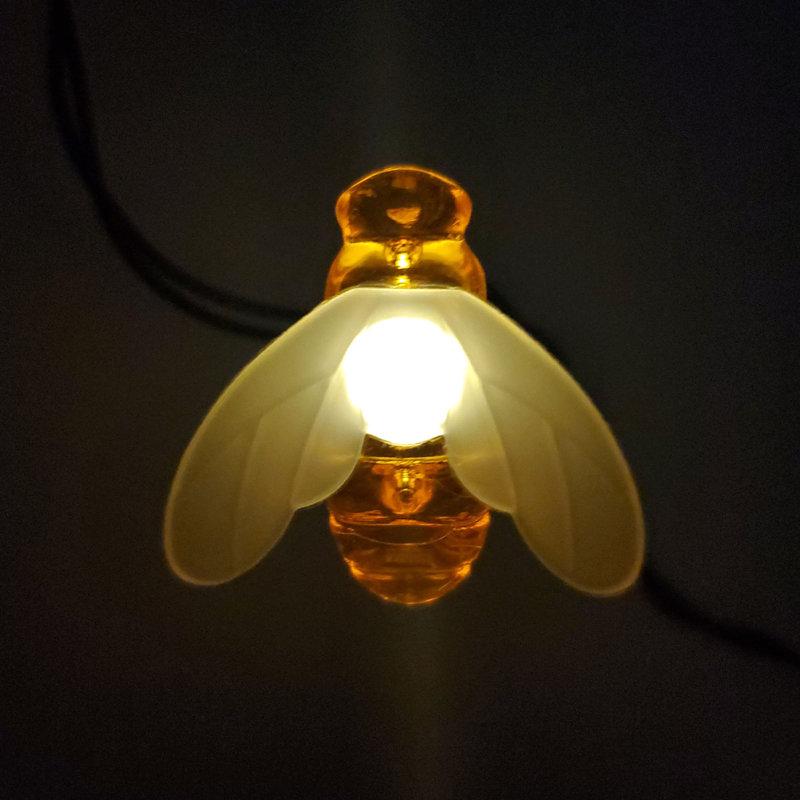Jonce Solar Powered String Lights with Bee Motif