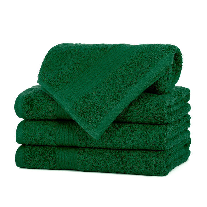 Luxurious Purple Cotton Bath Towel Set of 4