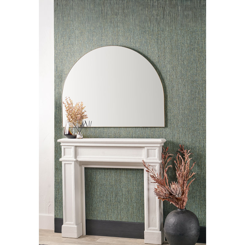 Metal Arch Mirror, Brushed Brass