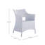 Fauteuil Bari - blanc et chambray-106592119