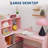 Kids Corner Desk And Chair Set – Study Table With Bookshelf, Cloth Drawer, And Bulletin Board, Mdf Wood, For Ages 3–8-2006140066