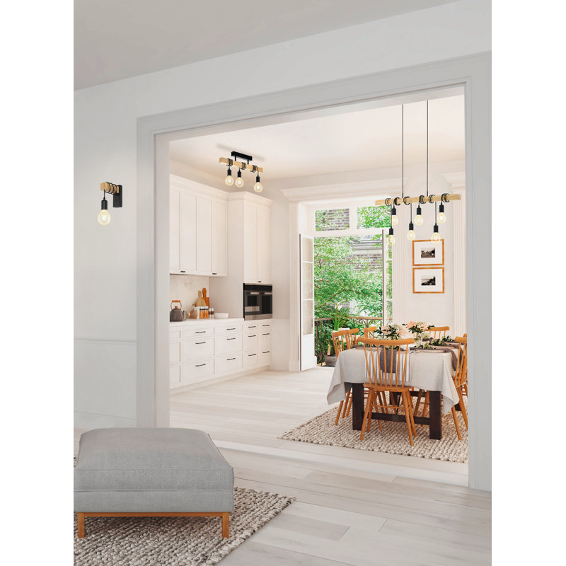 Boaz Semi Flush Mount, Black