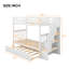 Lit simple superposé au dessus d'un lit simple avec lit gigogne et rangement-965624906