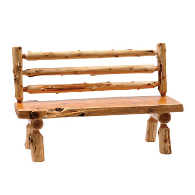 Banc en bois de cèdre avec accoudoirs Fireside Lodge - naturel