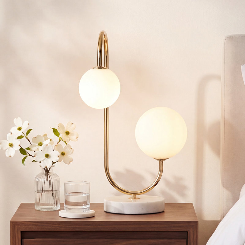 Ariza Novelty Lamp, Gold, 18.45'" H x 9.9" W x 11" D