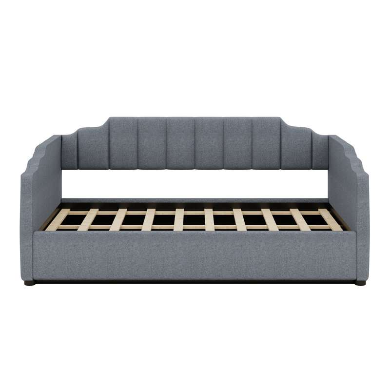 Upholstered Daybed With Underneath Storage, Gray, Full