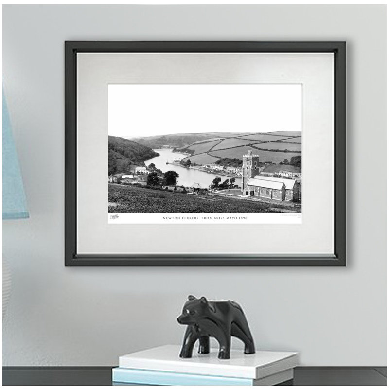 Newton Ferrers, From Noss Mayo 1890 by Francis Frith - Single Picture Frame Print, 40cm H x 50cm W x 2.3cm D