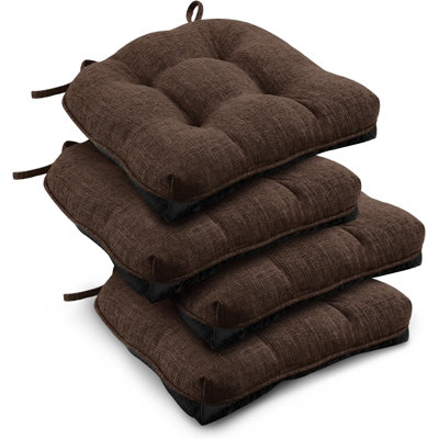 Coussins de chaise d'intérieur pour chaises de salle à manger, coussins de chaise de cuisine touffetés et rembourrés en mousse texturée