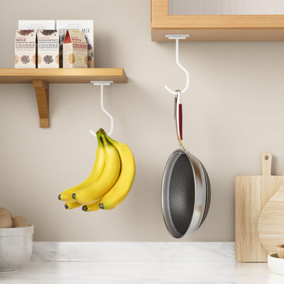 2-Pack Self Adhesive Metal Banana Hanger Hook