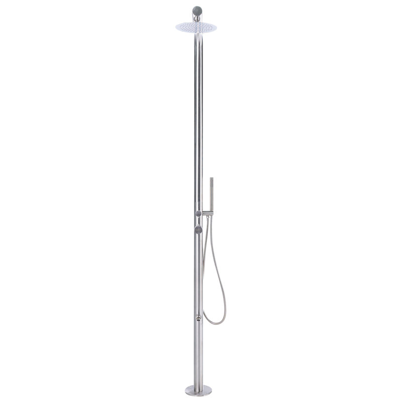 Freestanding Outdoor Shower MARUDI Silver