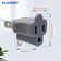 2 Prong To 3 Prong Grounding Adapter Outlet, Grey（10 Pack)