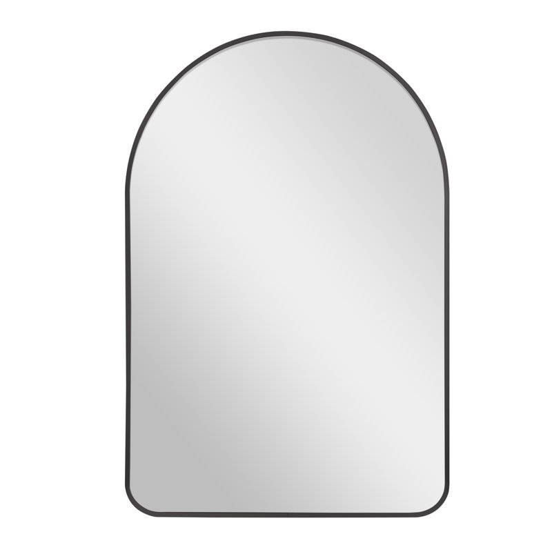 Metal Arch Wall Mirror, Black