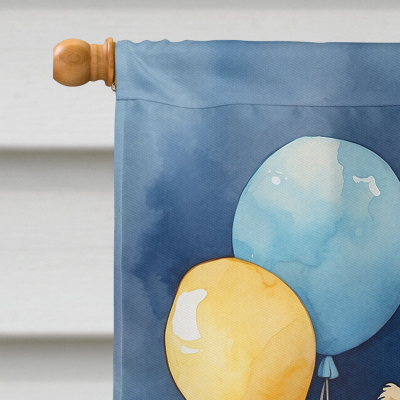 Drapeau «Happy Birthday House», Labradoodle