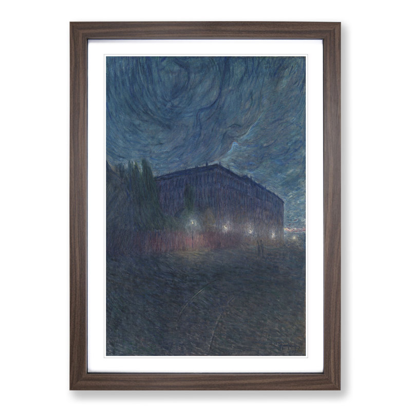 Stormy Night by Eugene Jansson - Framed Print, Walnut Framed, 48cm H x 36cm W x 2cm D